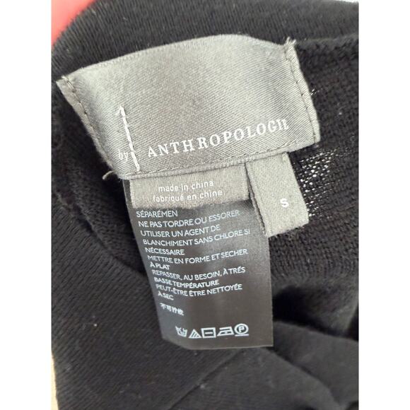 Anthropologie Linette Merino Wool Blend Tie Waist Wide Leg Pants Black Small - Picture 5 of 5